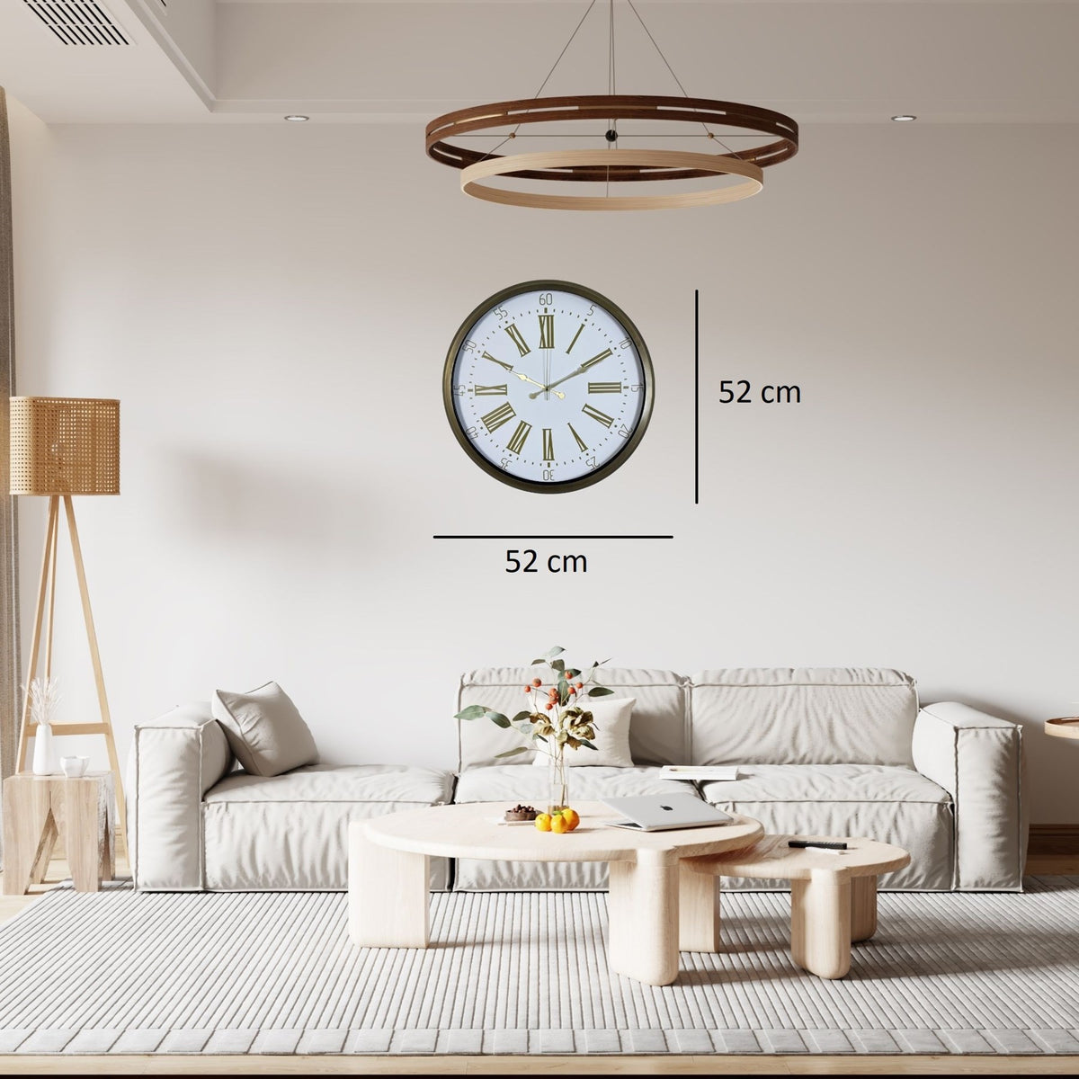Eskitme Royal Ivory 52 x 52 Cm Duvar Saati
