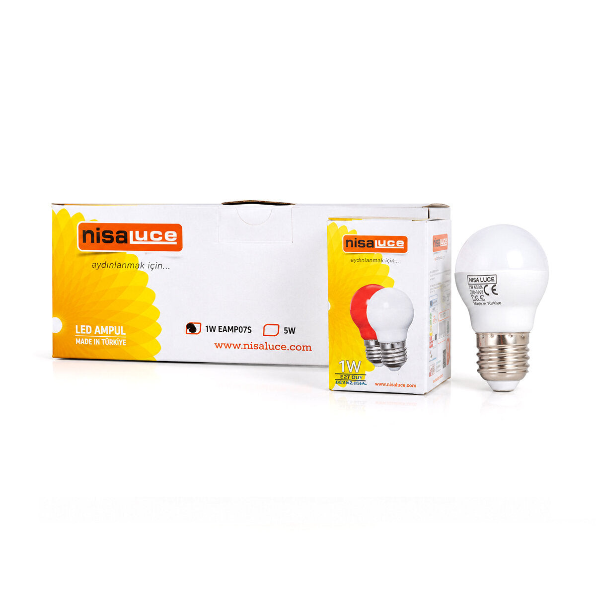 10 ADET 1W E27 BEYAZ YUVARLAK GECE LAMBASI LED AMPUL (5643)