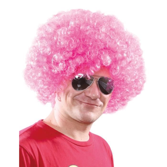 Açık Pembe Renk Kıvırcık Afro Bonus Peruk (5643)