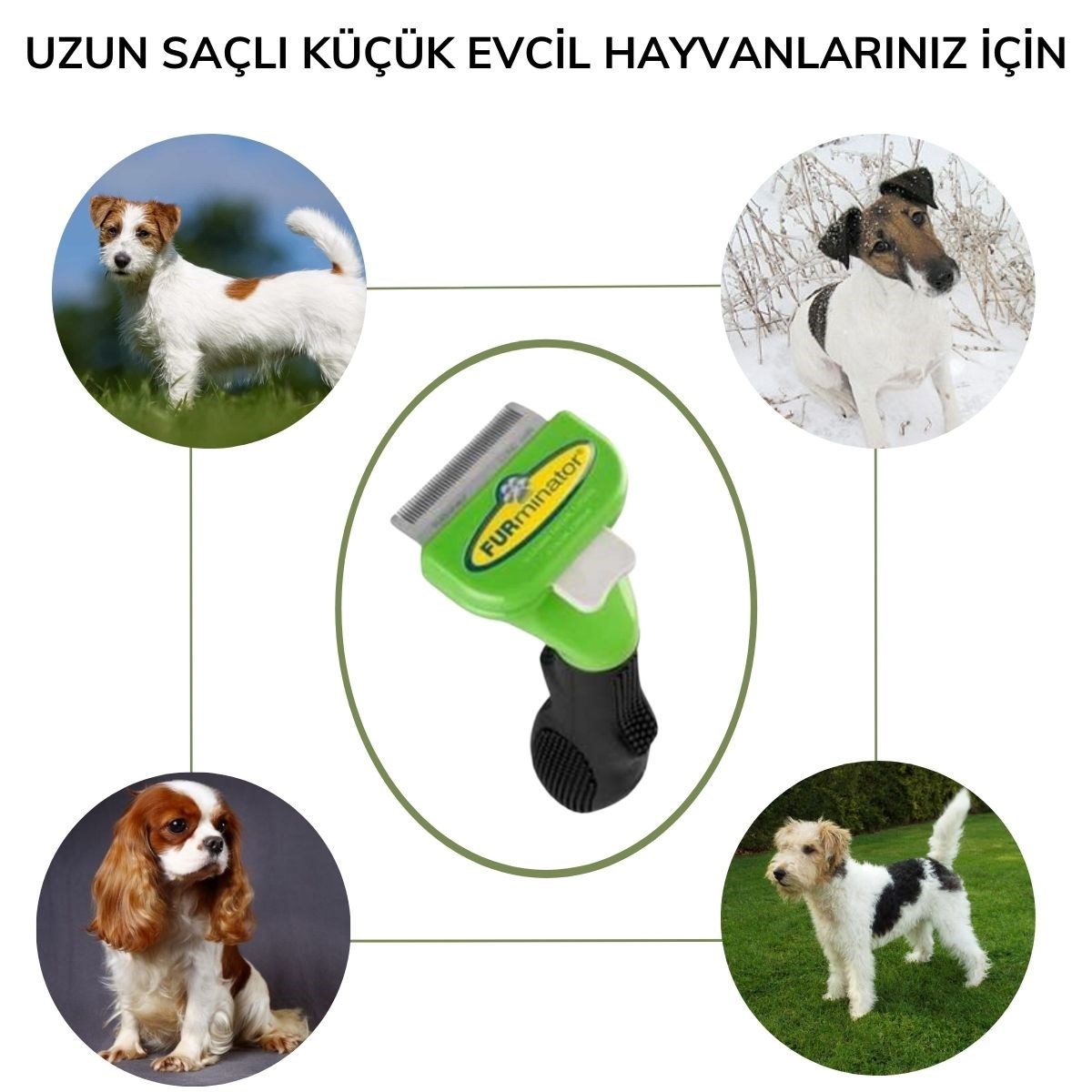 Kedi ve Köpekler İçin Uzun Tüylü Köpek Tarağı Tüy Toplayıcı tarak Small (5643)