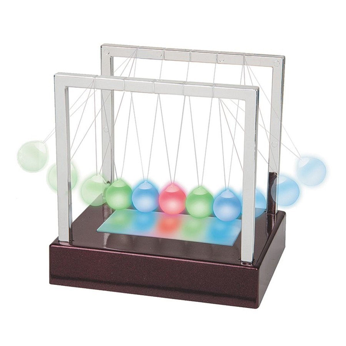 Led Işıklı Newtons Balans Newton Beşiği Topları Bilye Büyük Boy (5643)