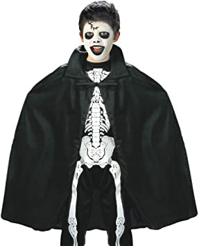 Siyah Renk Yakalı Halloween Pelerini 90 cm (5643)
