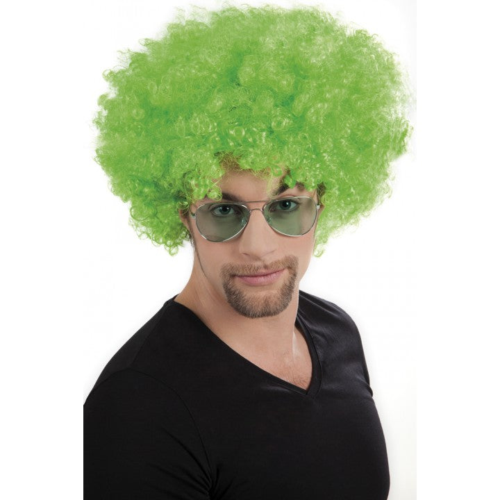Yeşil Renk Kıvırcık Afro Bonus Peruk (5643)