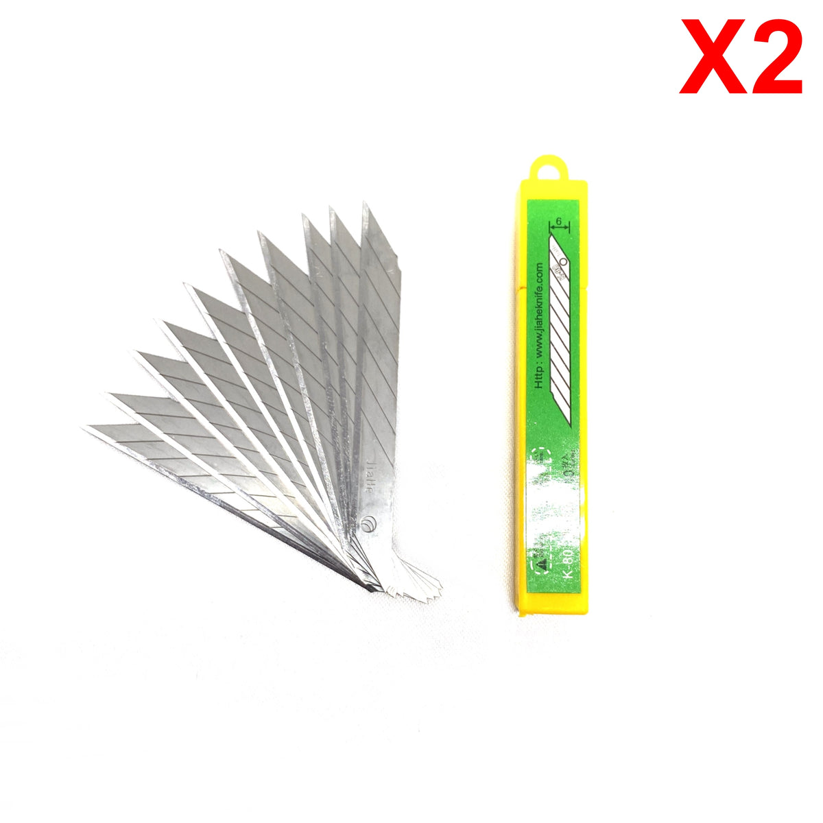 KO-80 Çelik Maket Bıçağı Falçata Ucu Yedeği 9mm 30 Derece Küçük 20'li