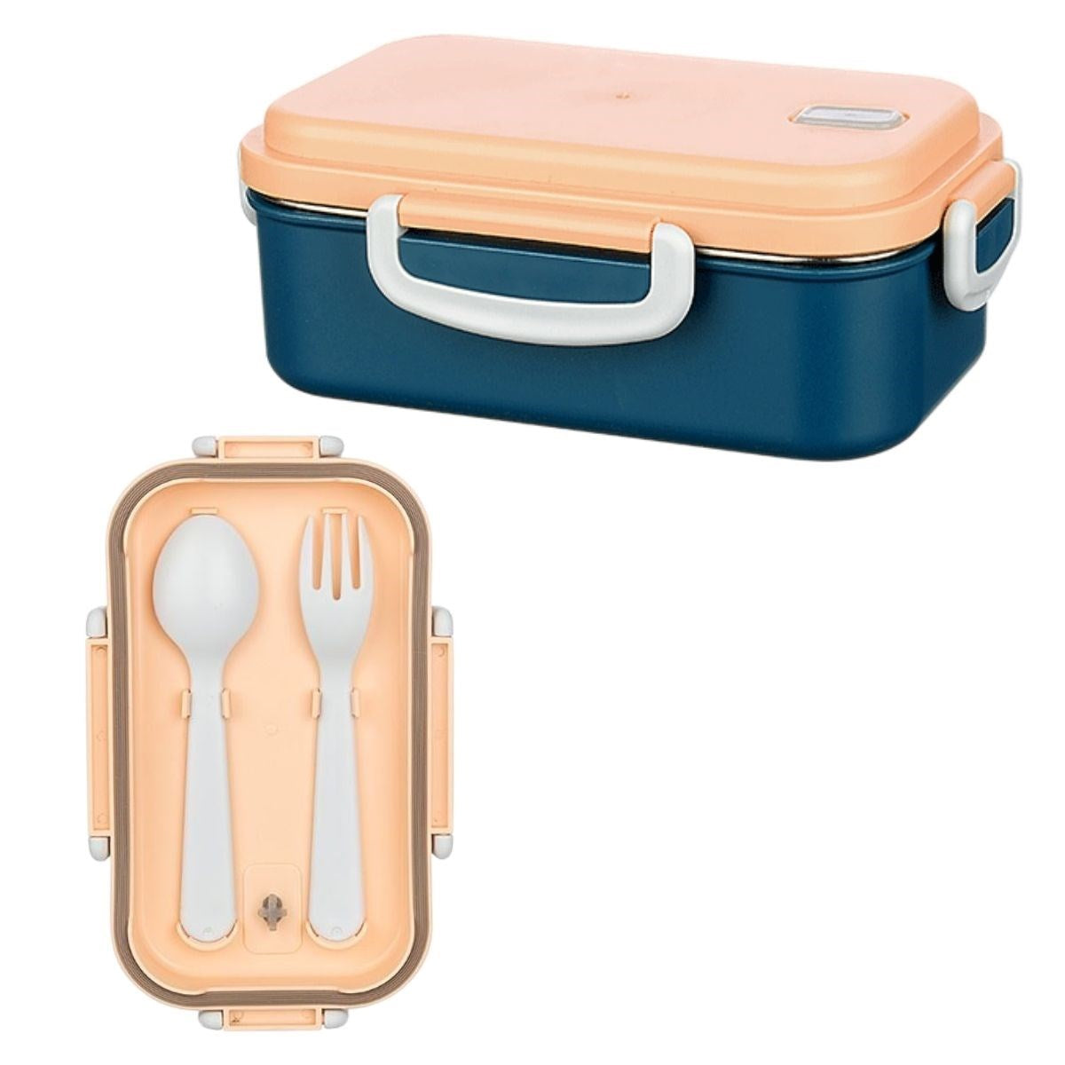 2 Bölmeli 150-300 Ml Paslanmaz Çelik Yemek Kabı Beslenme Kabı Yiyecek Saklama Kabı (5643)