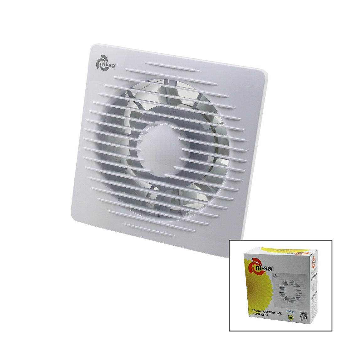 200 8İNÇ BANYO TUVALET HAVALANDIRMA ASPİRATÖRÜ 40W 200M3/H EBT-200 (5643)
