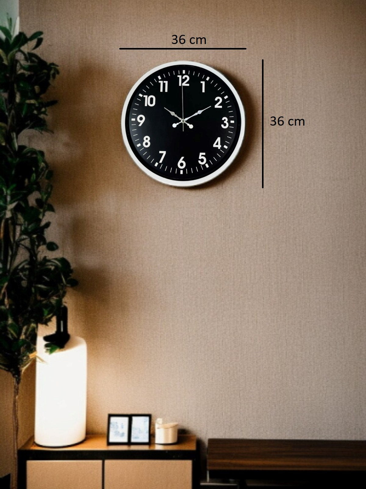36 Cm Beyaz Dekoratif Duvar Saati
