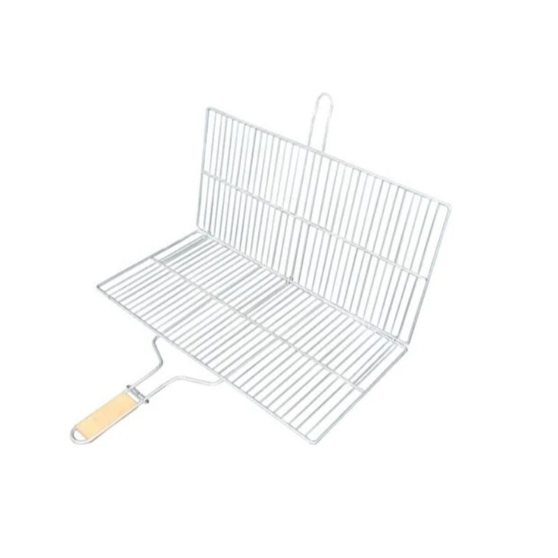 Büyük Boy Mangal Izgarası - 50x30 cm - Ahşap Saplı