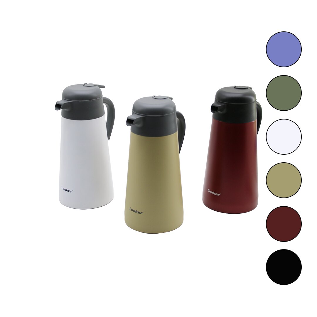 2LT 304 ÇELİK TERMOS INOX SERİSİ 12 SAAT SICAK - 24 SAAT SOĞUK ÇİFT CONTALI KAPAK (5643)
