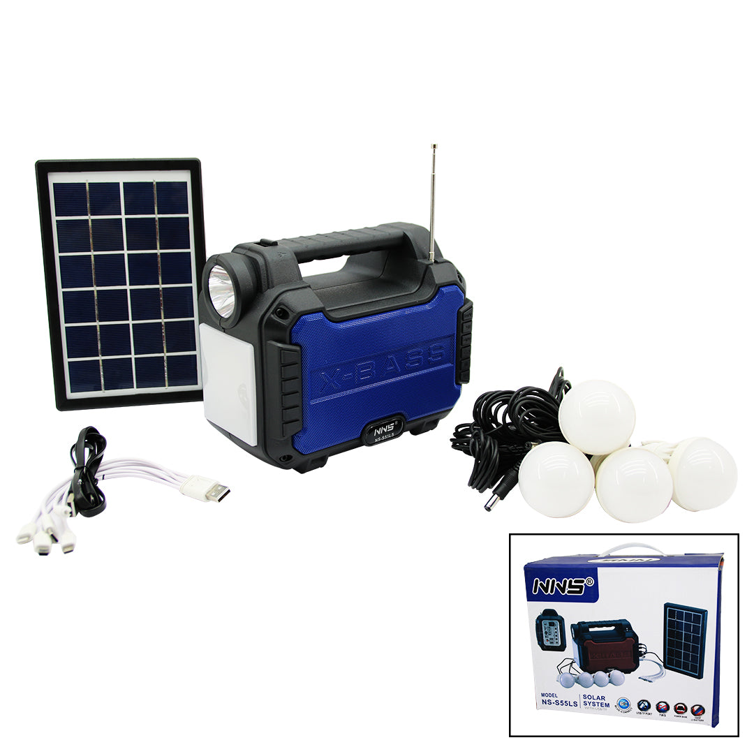 3IN1 - SOLAR 2İN1 SABİT EL FENERİ - RADYO - MP3 BLUETOOTH - USB/ TF PORT - 4 PARÇA AMPUL KABLOLU - POWERBANK (5643)