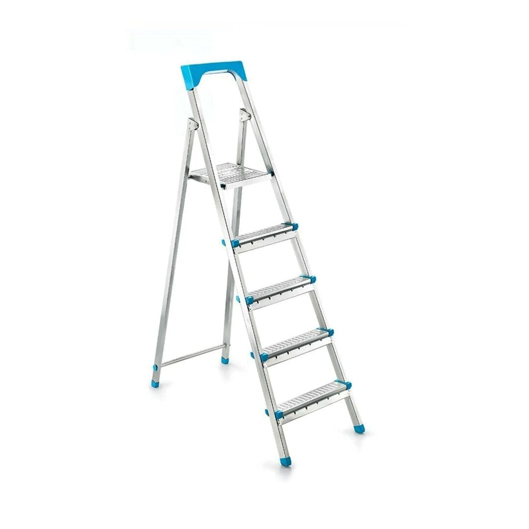 4+1BASAMAKLI METAL MERDİVEN Y: 105CM - 120KG.TAŞIMA KAPASİTESİ (5643)