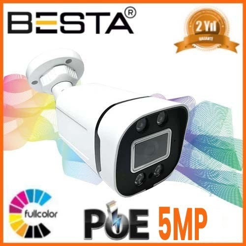 IP POE BT-1240 5 MP WARM LED GÜVENLİK KAMERASI