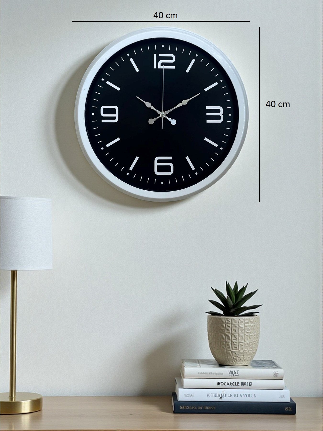 Prime White 40 Cm Metal Modern Duvar Saati