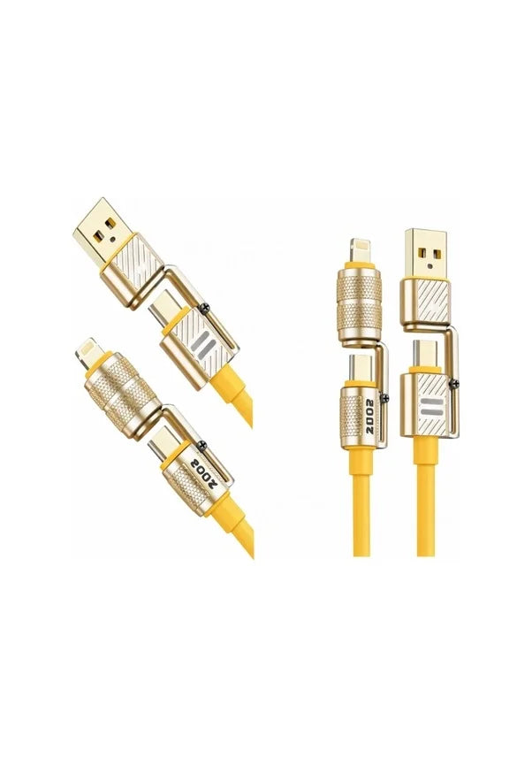 4in1 Hızlı Şarj Ve Data Kablosu Type-c / Lightning / Micro Usb PL-8631 (5643)