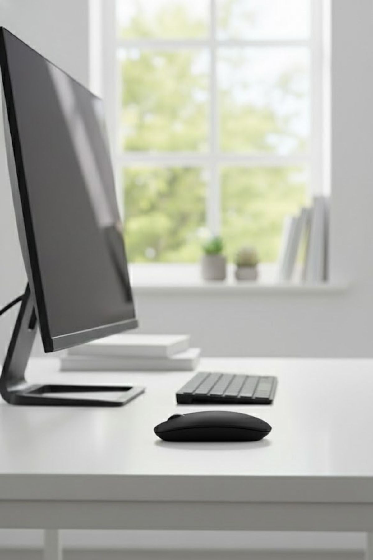 BUFFER® Siyah Renkli Ergonomik Sessiz Kablosuz Mouse – USB Alıcılı, Ofis ve Oyun İçin Konforlu Bilgisayar Faresi MS6310