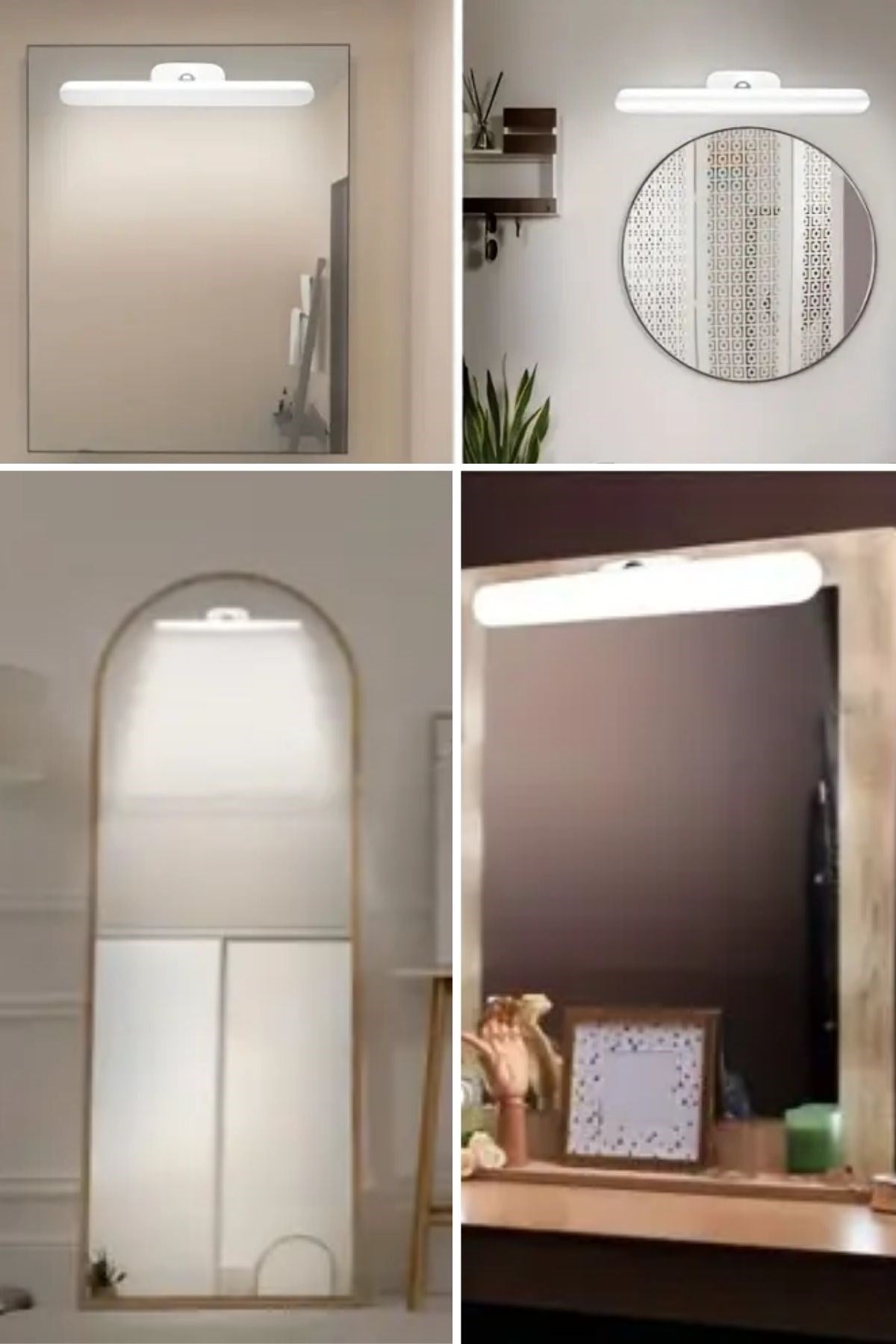 BUFFER® Dokunmatik USB İle Şarj Olabilen 27 cm Led Aydınlatma Makyaj Aynası Işığı