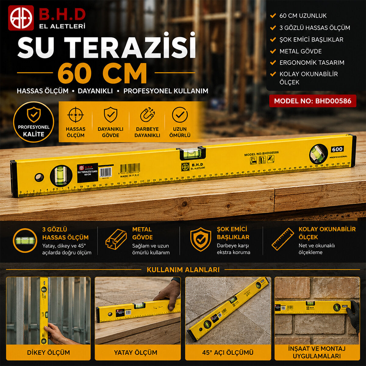 60CM SU TERAZİSİ TURUNCU METAL KTX-1121 (5643)