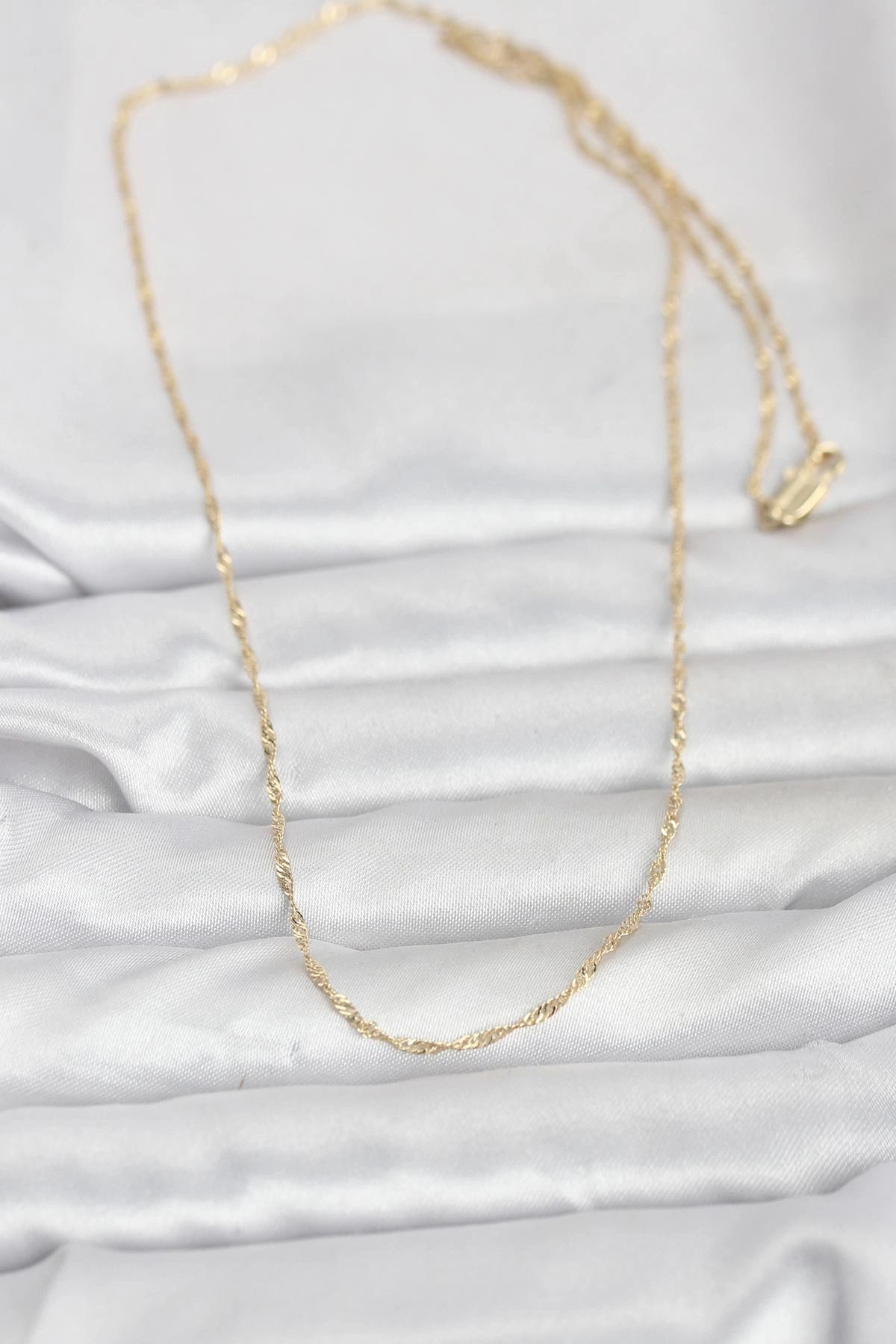 CM 14K Gold Renk Burgu Model 60 cm Kadın Kolye