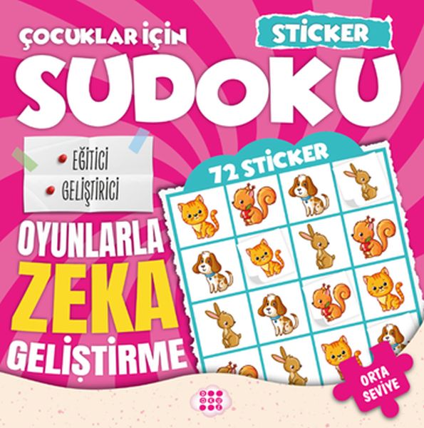 Çocuklar için Sudoku - Sticker Hediyeli Orta Seviye 1