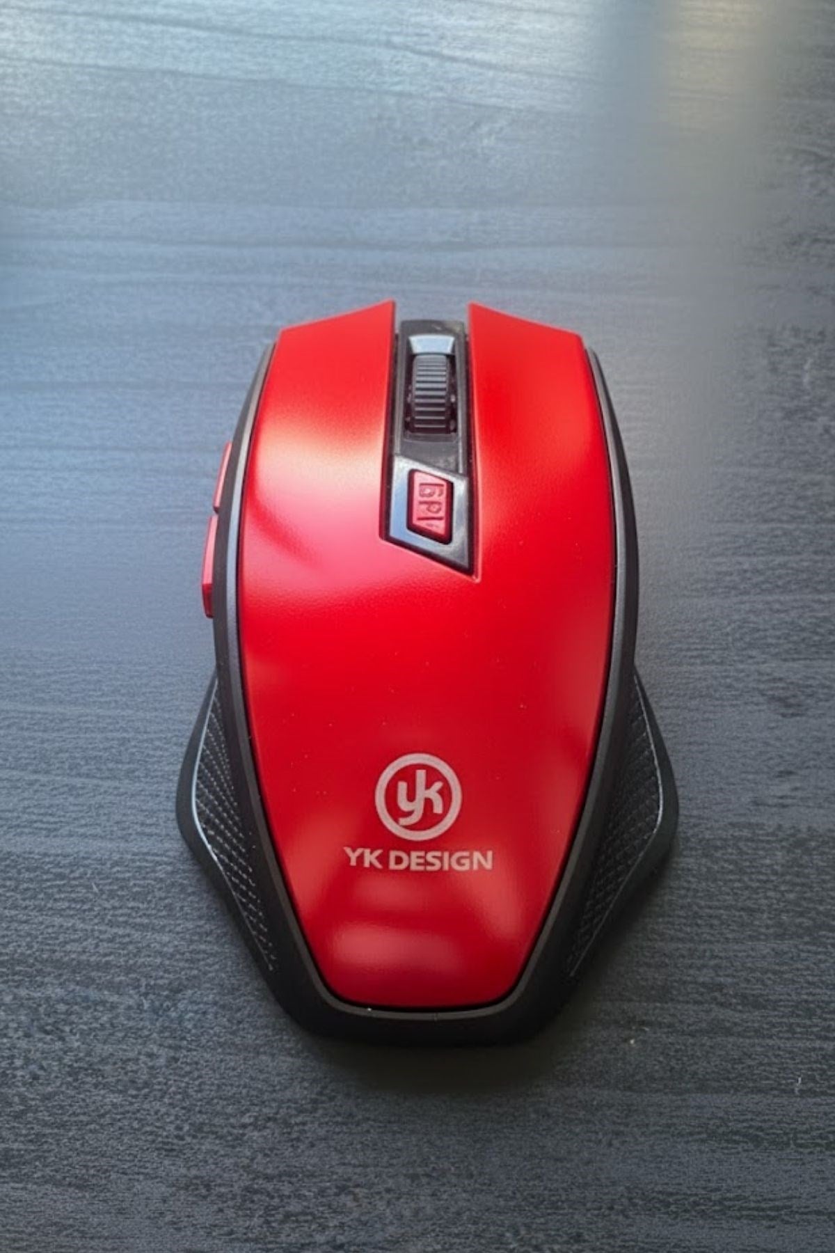 BUFFER® Kırmızı Renkli Baş Parmak Destekli Ergonomik Sessiz Kablosuz Mouse – USB Alıcılı, Ofis ve Oyun İçin Konforlu Bilgisayar Faresi MS6300
