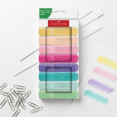 Su Bazlı Ergonomik 8'li Pastel Renk Fosforlu Kalem Seti
