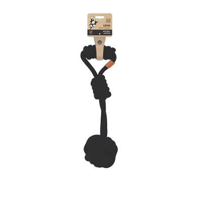 Tug Ball Örgü Köpek Oyuncağı Siyah 36 Cm