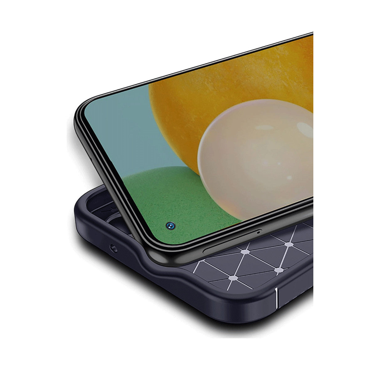 Redmi Note 14 Pro 4G Kılıf Auto Focus Karbon Kapak - Lacivert