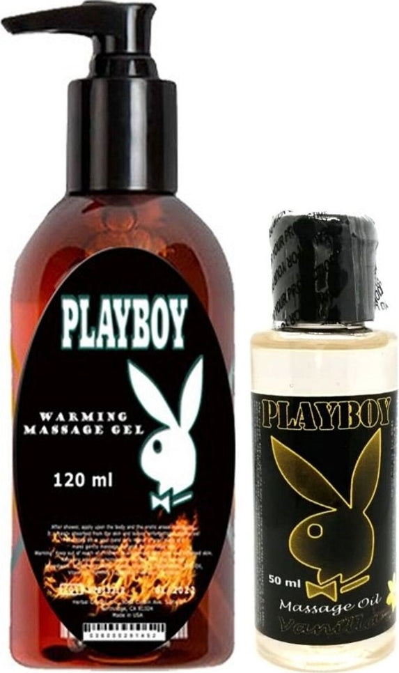 Playboy Aromaterapi Isıtıclı Massage Oil 120 ml + Vanilya Aromalı Massage Vücut Masaj Yağı 50 ml
