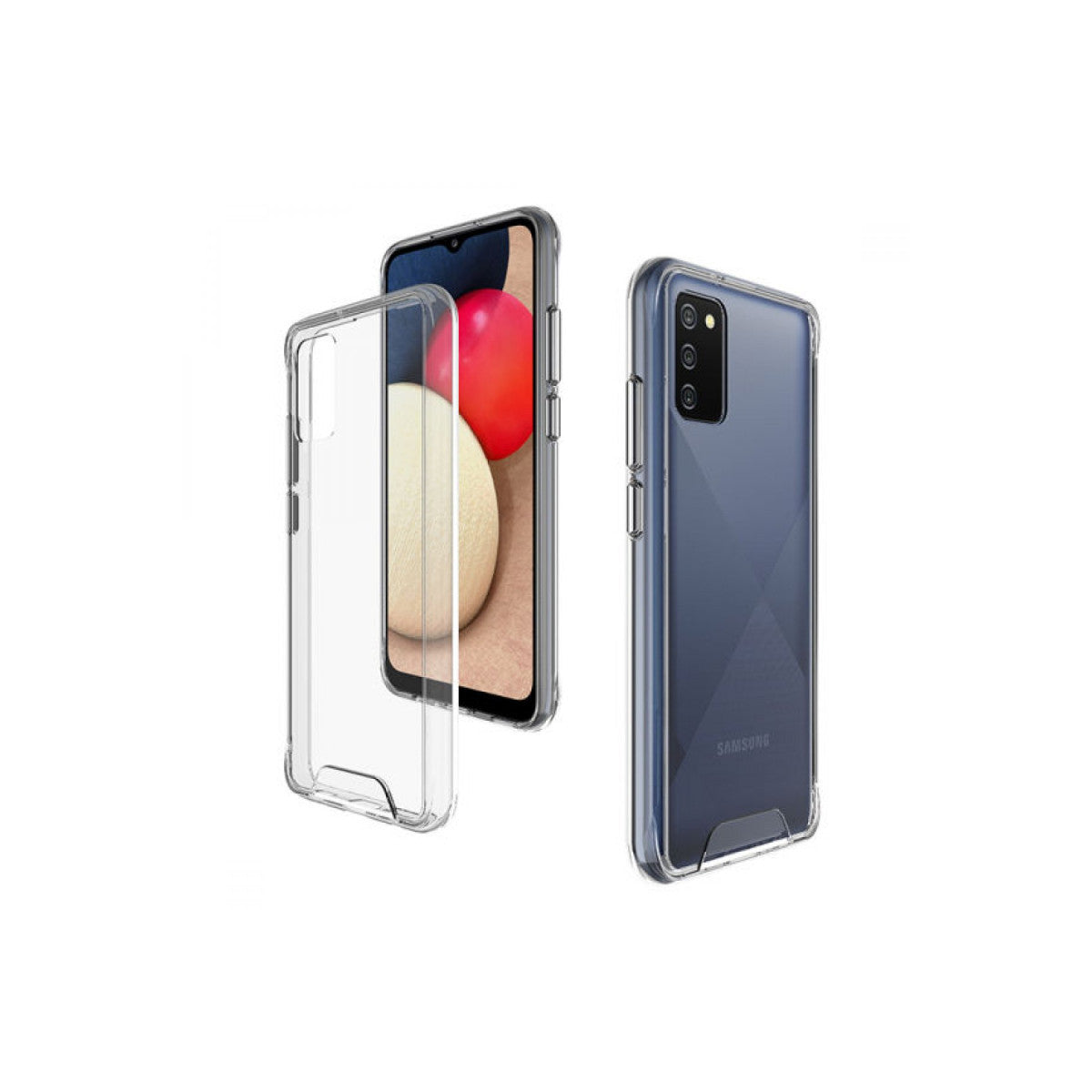 Galaxy A03S Kılıf Lüx Şeffaf Silikon