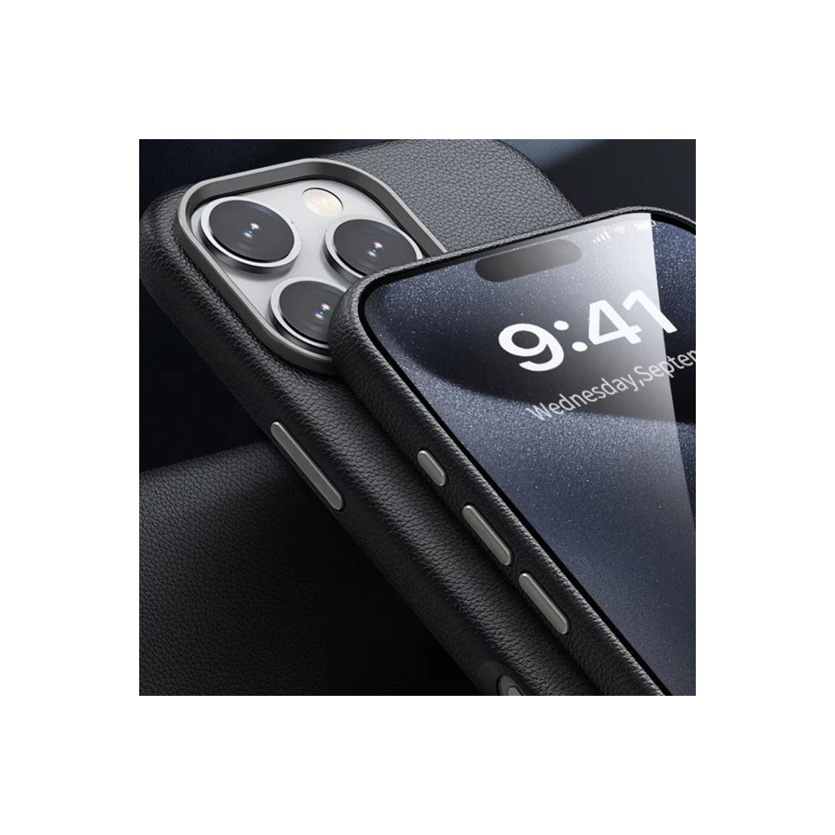 iPhone 16 Pro Wonder Deri Magsafe Kapak - Siyah