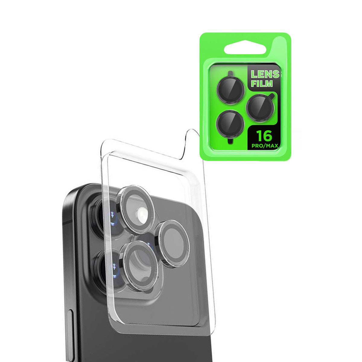 iPhone 16 Pro Raze Metal Kamera Lens - Siyah