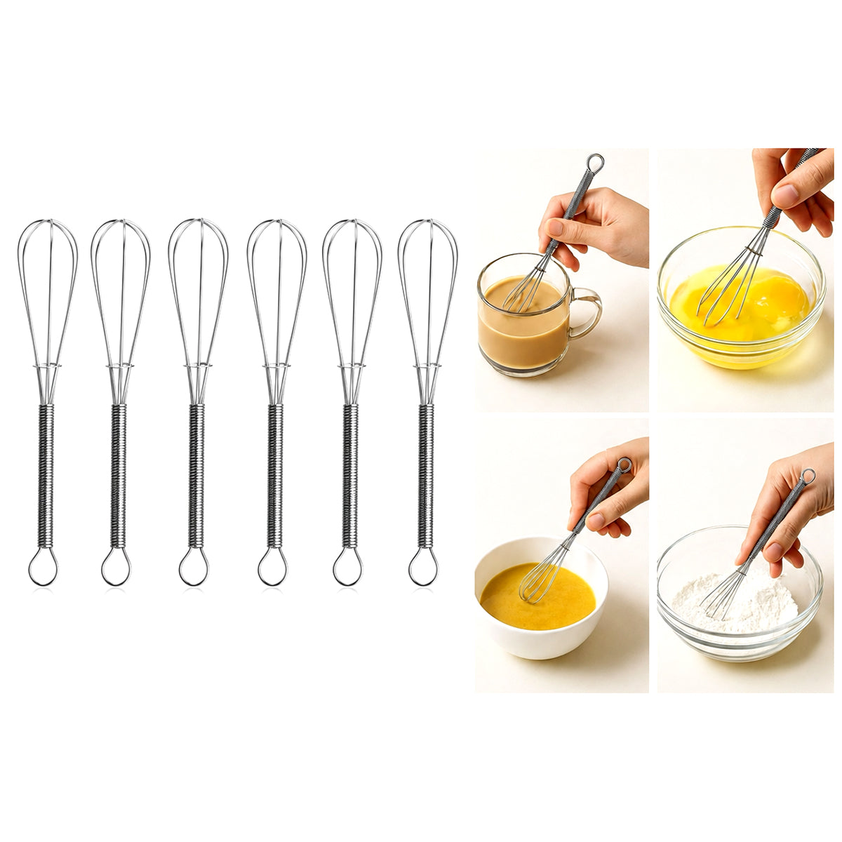 Metal Mini Çırpıcı 6lı - 13 cm