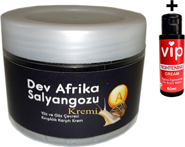 Giant Yàşlanma Karşıtı Salyangozkremi 100ML Dev Afrikasalyangozu + Vip Vajinaşekillendirici Krem 60 ml