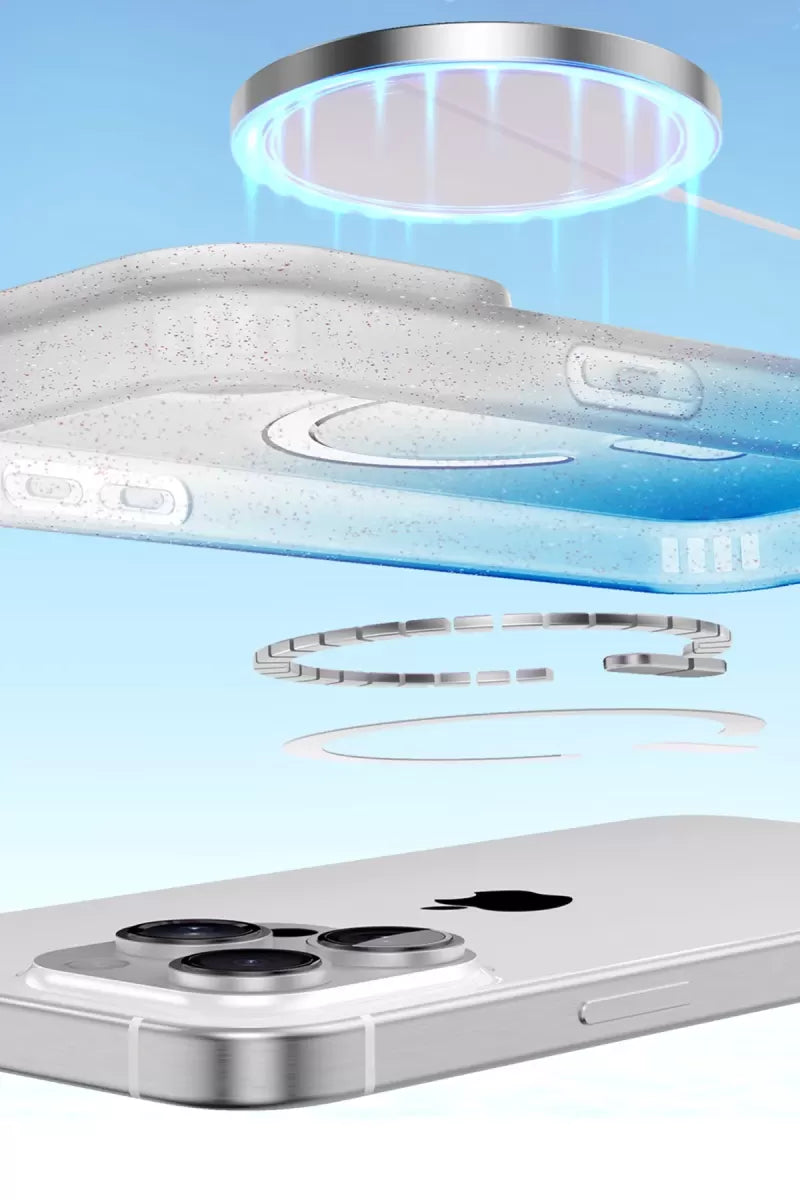 iPhone 11 Pummel Shiny Magsafe Kapak - Mavi