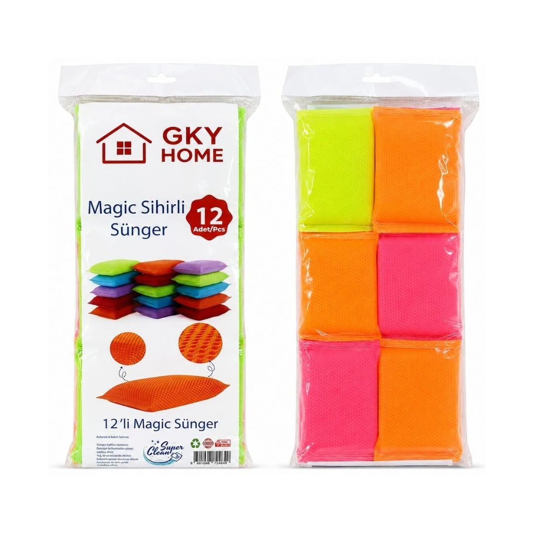 Gky Home 12'li Magic Sosyete Sünger
