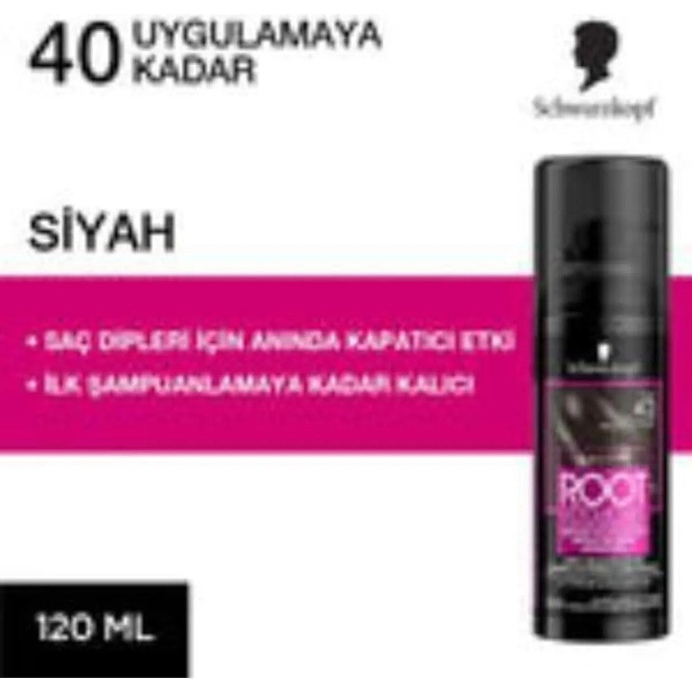 Sprey Boya Siyah 120ml, Kök Retouch için Pratik Çözüm