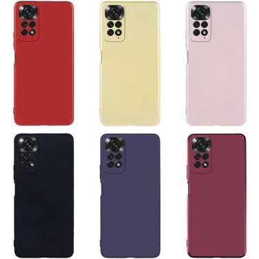 Case 4U Xiaomi Redmi Note 11s / Redmi Note 11 Kılıf Klasik Mat Renkli Yumuşak Premier Silikon