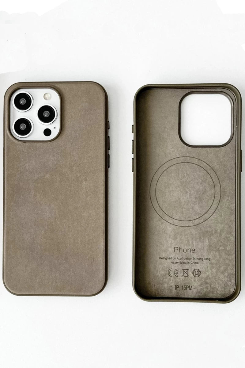 iPhone 15 Pro Kılıf Karen Magsafe Kapak - Kahverengi