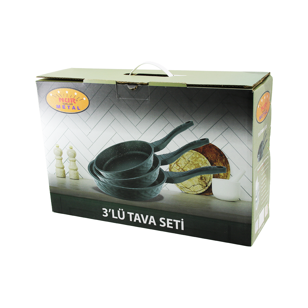 Döküm Tava Seti 3lü (20-24-28 cm)