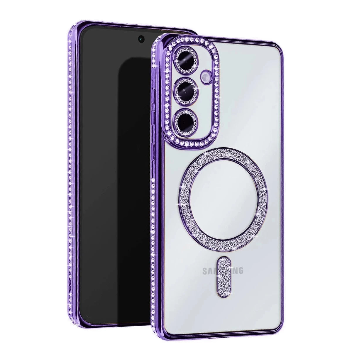 Galaxy S24 FE Joke Simli Magneticsafe Kılıf - Derin Mor