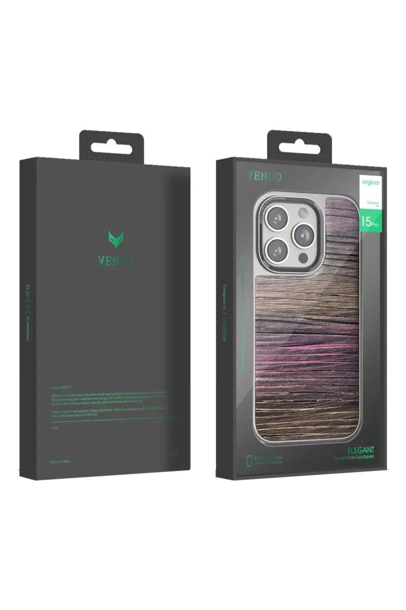 Venco iPhone 15 Pro Max Wave Kapak - Koyu Kahve