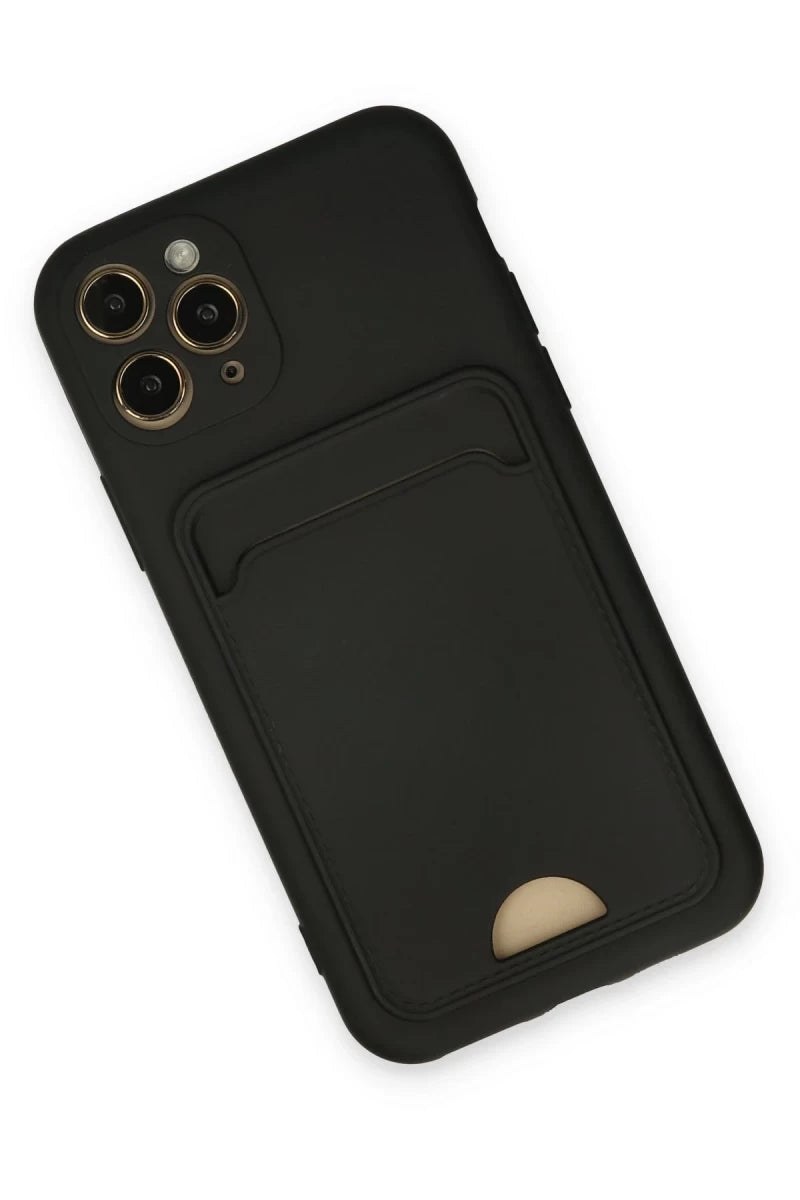 iPhone 11 Pro Kılıf Kelvin Kartvizitli Silikon - Siyah
