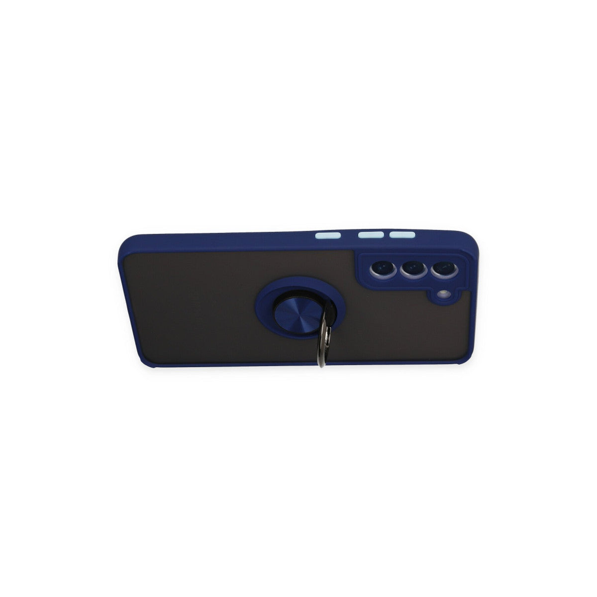 Galaxy S21 FE Kılıf Montreal Yüzüklü Silikon Kapak - Lacivert