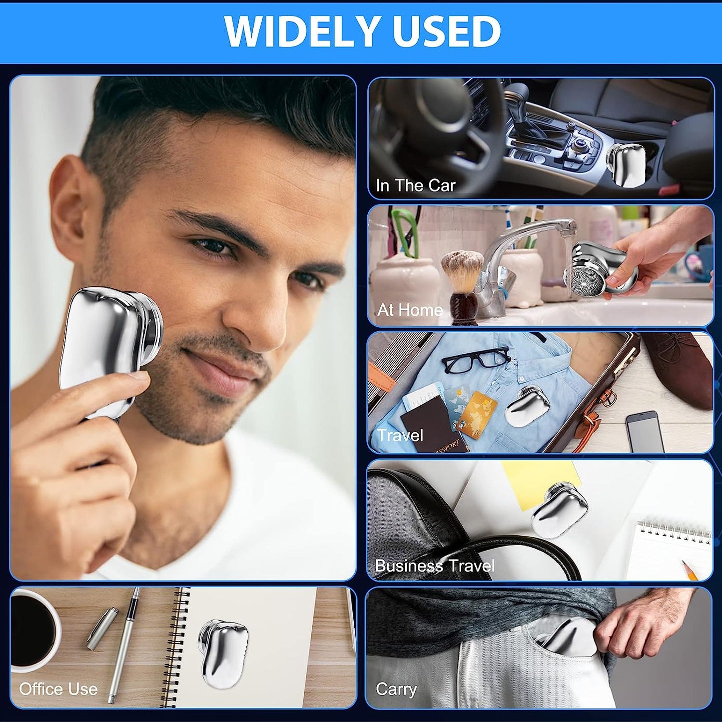 Mini Shaver Sıfır Sakal Taşınabilir Şarjlı Tıraş Makinesi IPX6 Korumalı (5643)