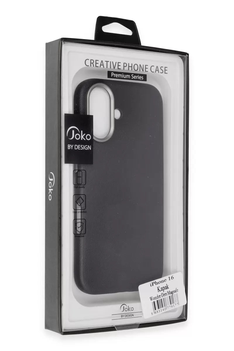 iPhone 16 Wonder Deri Magsafe Kapak - Titan Gri