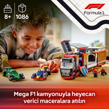 F1® Arabalı F1® Kamyonu Eğlenceli Oyun Seti 8 Yaş ve Üzeri için