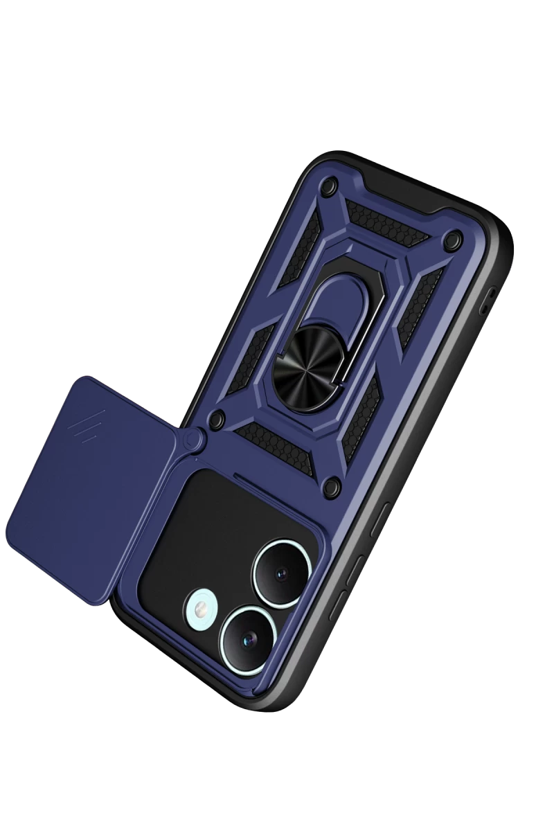 Poco X8 Pro Pars Lens Yüzüklü Silikon - Lacivert