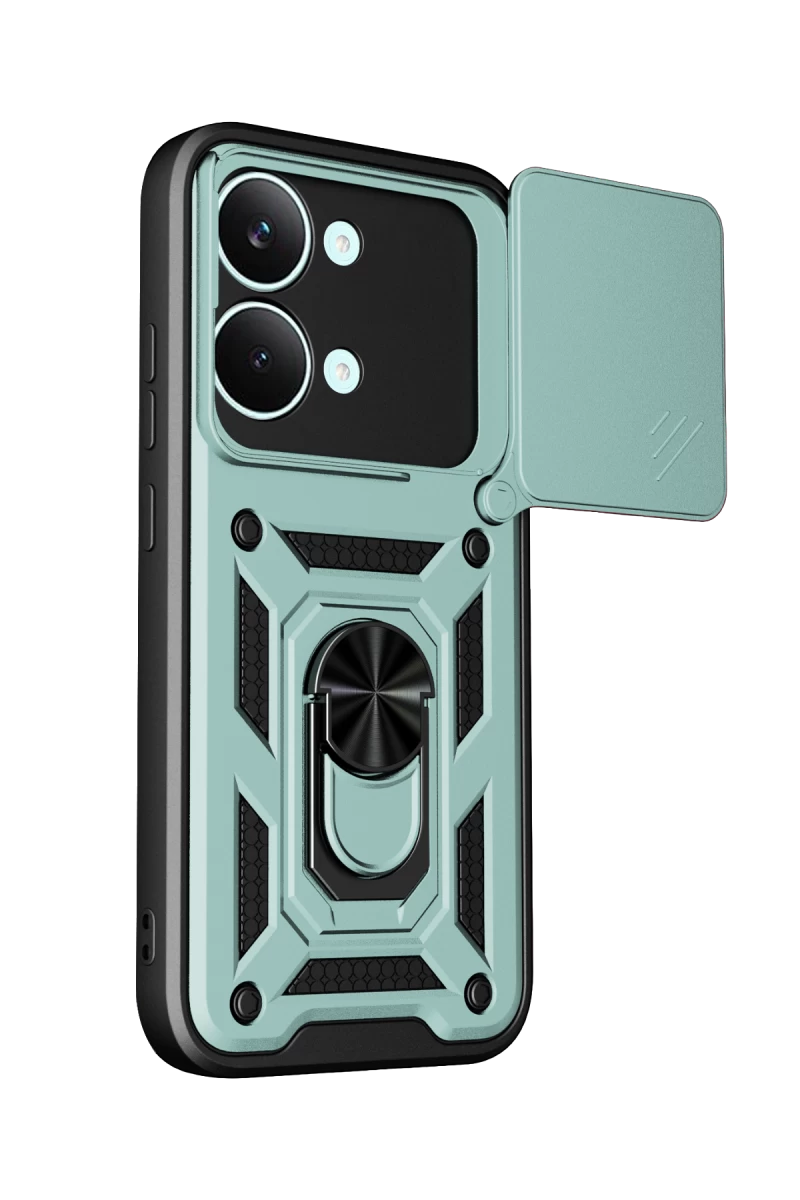 Poco X8 Pro Max Pars Lens Yüzüklü Silikon - Yeşil