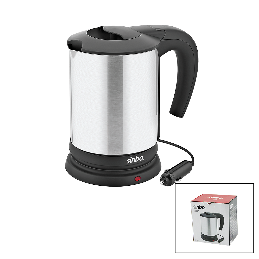 12V Araç İçi Paslanmaz Çelik Su Isıtıcı (0.8L, 120W)