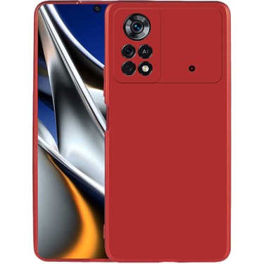 Case 4U Xiaomi Poco X4 Pro 5G Kılıf Klasik Mat Renkli Yumuşak Premier Silikon